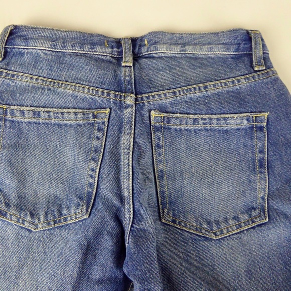 Free People Distressed Cotton Denim Button Front Frayed Hem Jeans NWT Size 24 - Picture 6 of 10